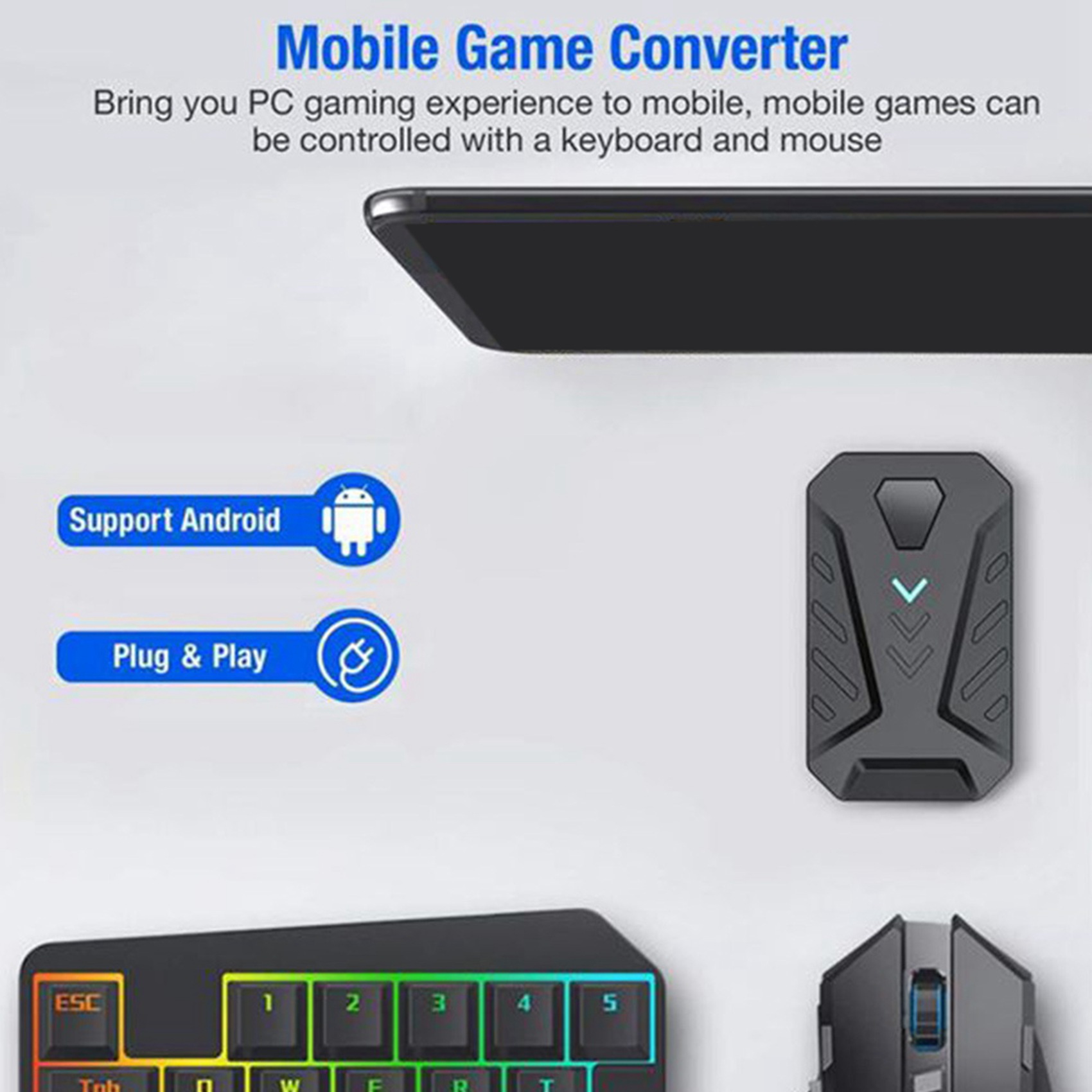 -A94Z Portable Mobile Gaming K - مراجعة Gaming Keyboard And Mouse Converter For Mobile وسعره
