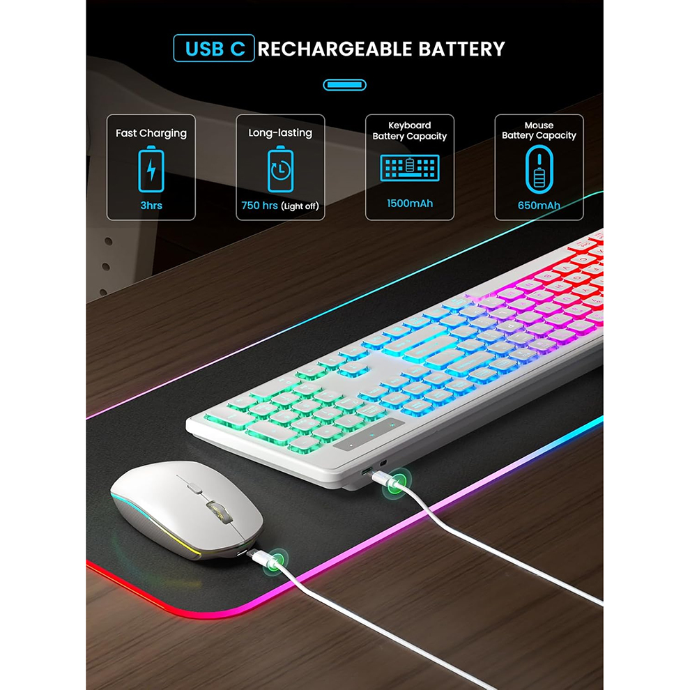 Backlit Wireless Keyboard and  - مراجعة Gaming Keyboard Extension وسعره