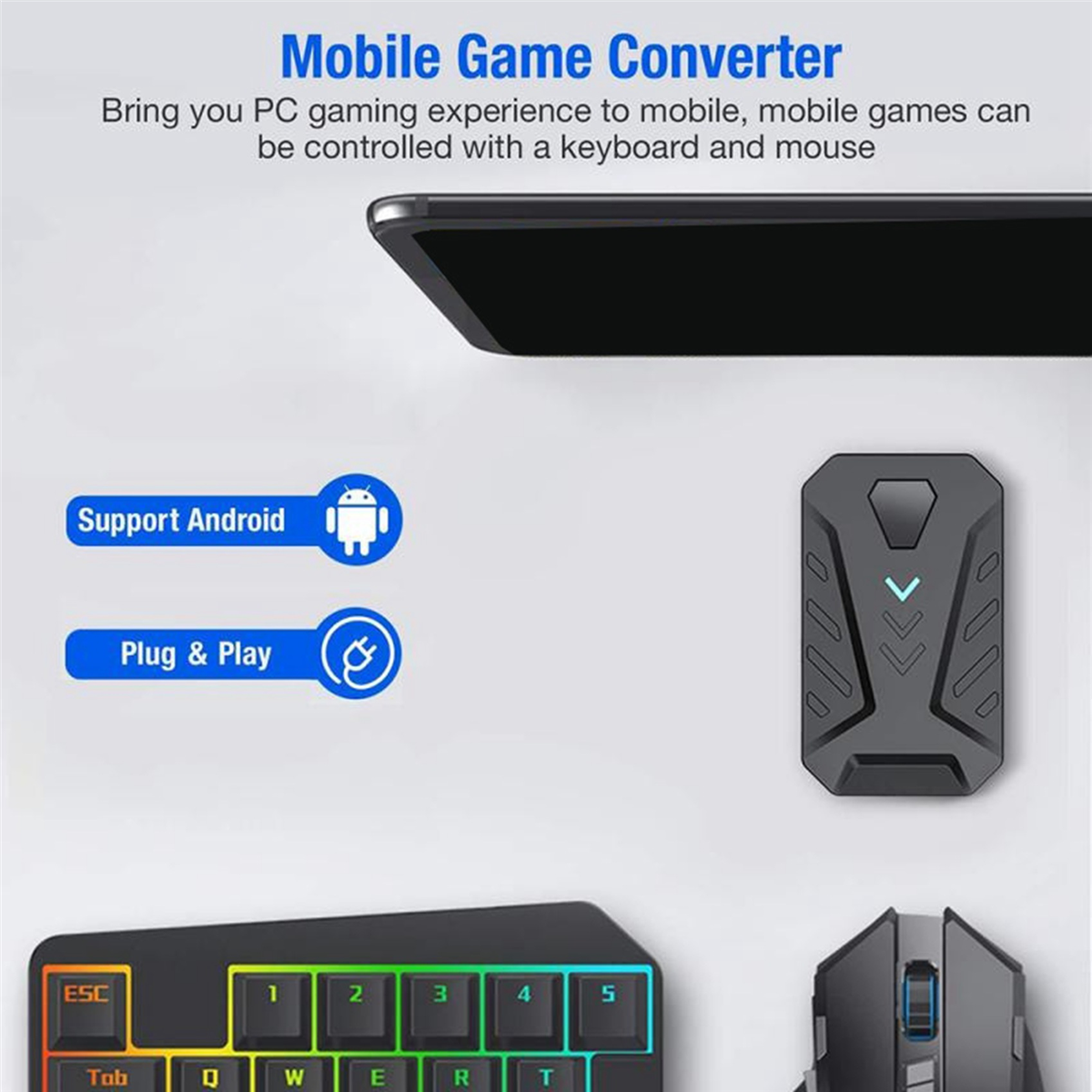 A57G-Keyboard and Mouse Conver - مراجعة Gaming Keyboard And Mouse Converter For Mobile وسعره